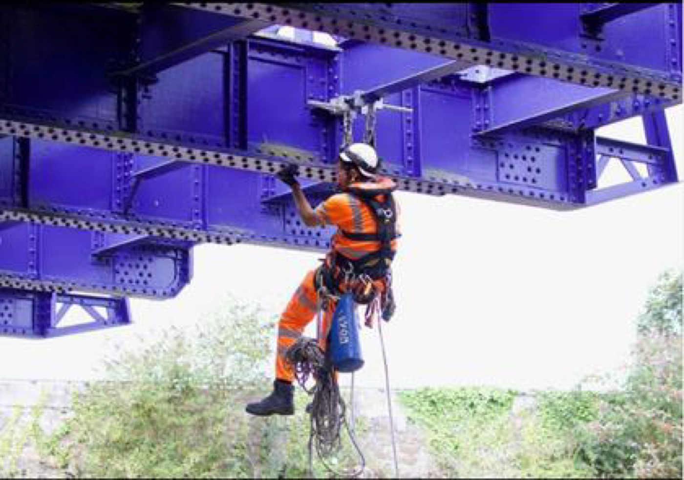 Rope-access bridge inspection activity